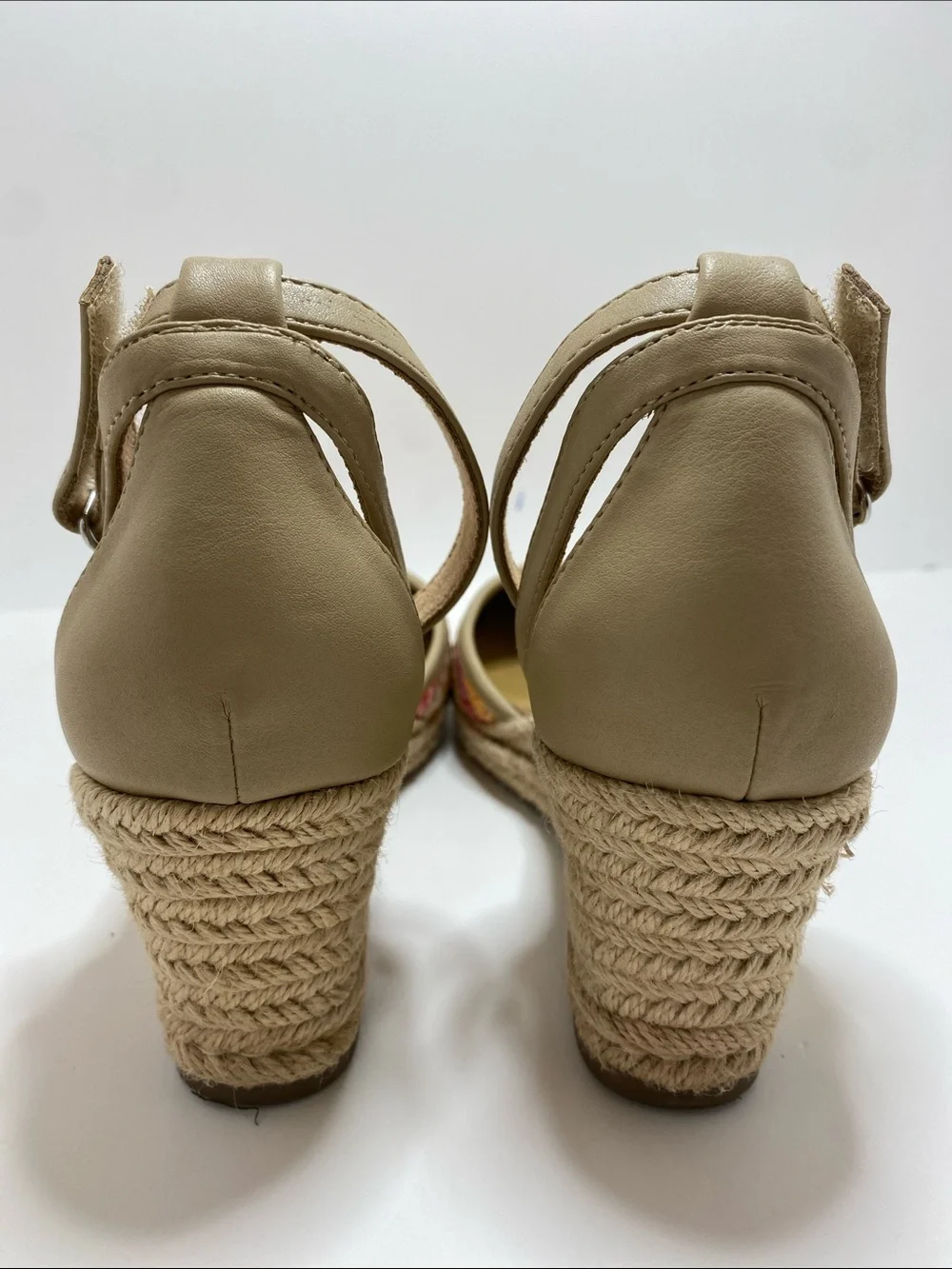 Joie Multicolor Woven Espadrille Wedge Sandals Size 6.5